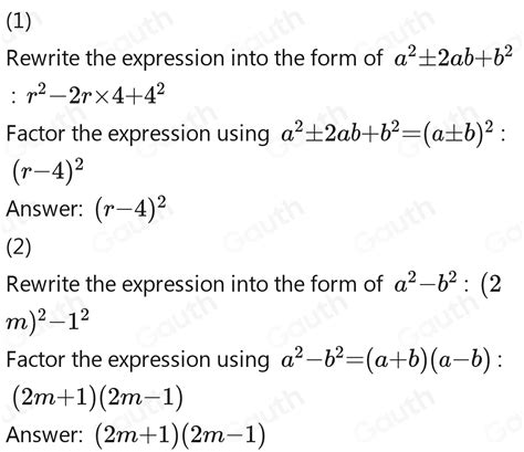 Solved Faktorkan Setiap Yang Berikut Factorise Each Of The Following