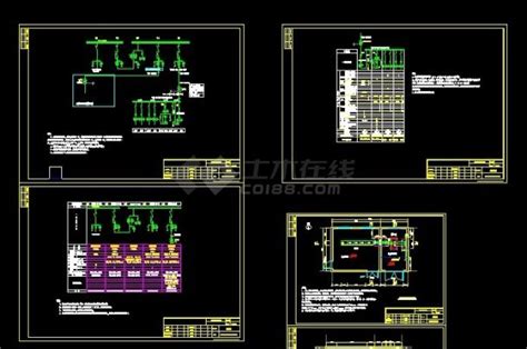浙江某工厂变电所全套图纸变电配电土木在线