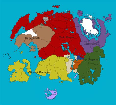 META Political Map Of Tamriel R ElderScrollsPowers