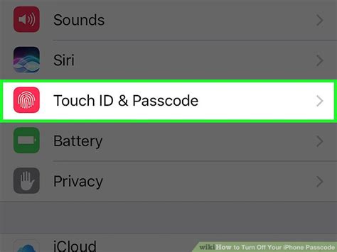 How To Turn Off Your Iphone Passcode 6 Steps With Pictures