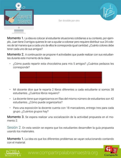 Gu A Para Maestros Materiales Y Recursos Ser Divisible Por Otro Pdf