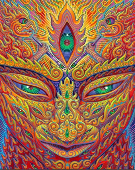 Fire Face Alex Grey Arte Espiritual Arte Historia Del Arte