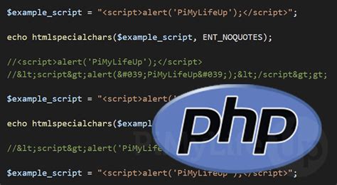 Using the htmlspecialchars() Function in PHP - Pi My Life Up