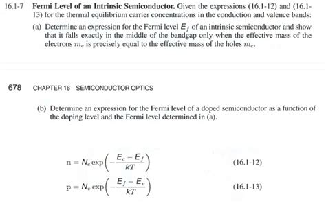 Fermi Level In Intrinsic Semiconductor Formula : Semiconducting Materials : Considering silicon ...