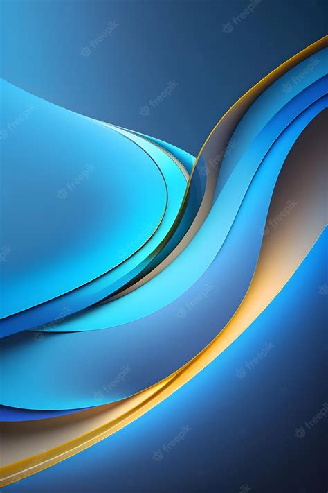 Premium Photo Blue Background With Organic Curves