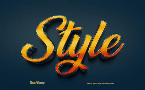 Premium Psd Style Premium Editable 3d Psd Text Effect
