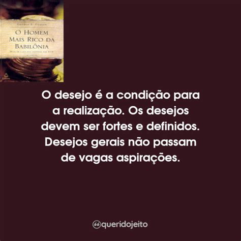 O Homem Mais Rico Da Babil Nia Livro Frases Perfeitas Querido Jeito