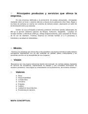 Informe N Segmentaci N Docx Principales Productos Y Servicios Que