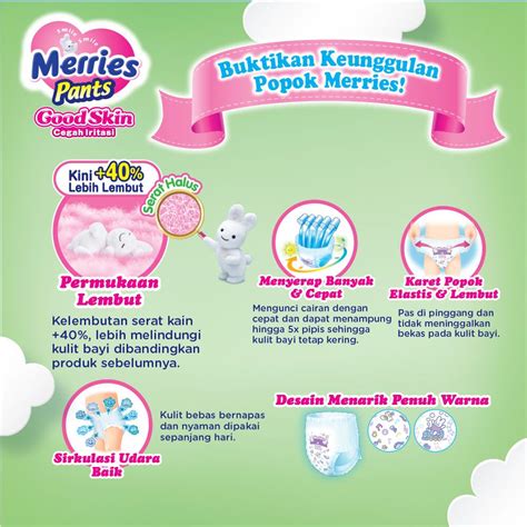 Jual Merries Pants Good Skin S 40 S Popok Sekali Pakai Termurah