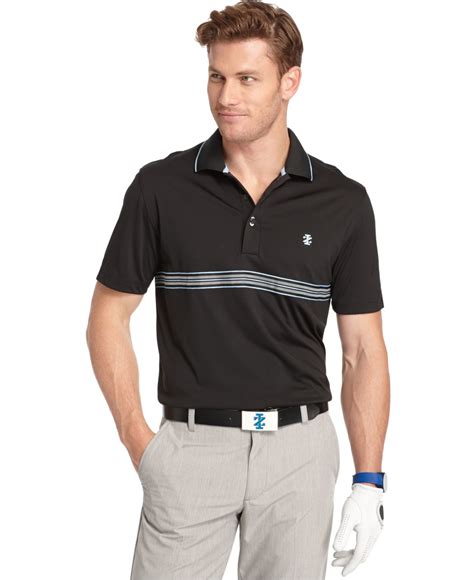 Lyst Izod Interlock Golf Polo In Black For Men