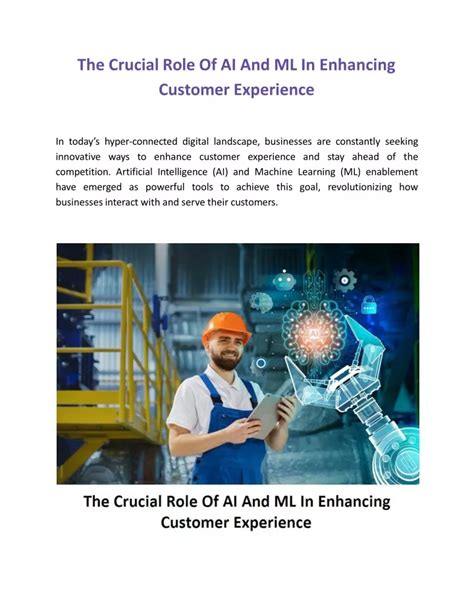 PPT The Crucial Role Of AI And ML In Enhancing Customer Experience