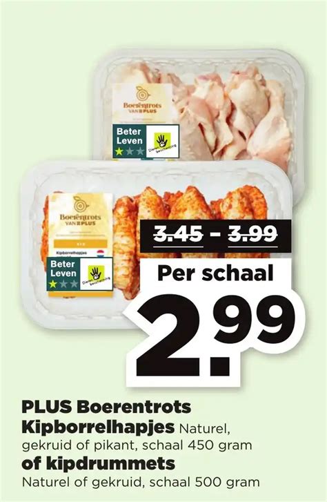 Plus Boerentrots Kipborrelhapjes Of Kipdrummets Aanbieding Bij Plus