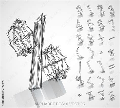 Vector Illustration Of A Sketched Numbers And Mathematical Symbols