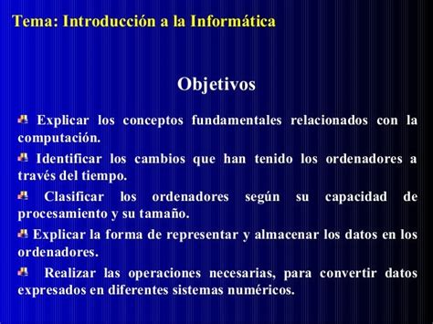 Objetivos Basicos A La Informatica