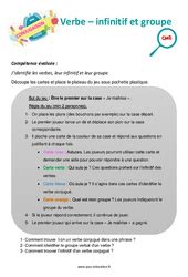 Séance découverte Groupes des verbes 5eme Primaire pdf à imprimer