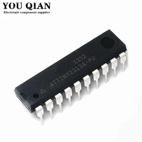 ATTINY2313A PU ATTINY2313 DIP20 MCU 8 Bit ATsmall AVR RISC 2KB Flash 2