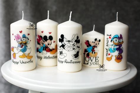 Mickey Minnie Mouse Candle Donald Duck And Daisy Duck Candle Love