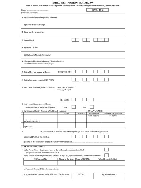 Fillable Online Epfform 10cpdf Fax Email Print Pdffiller