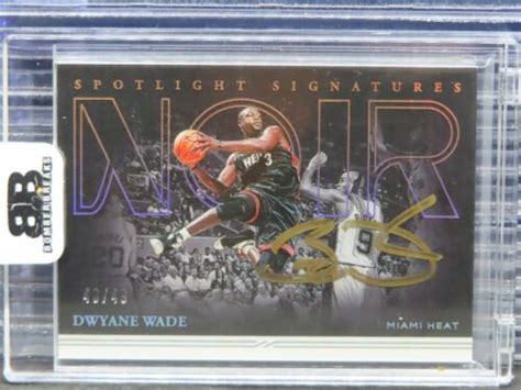 Panini Noir Dwyane Wade Spotlight Signatures Auto Autograph