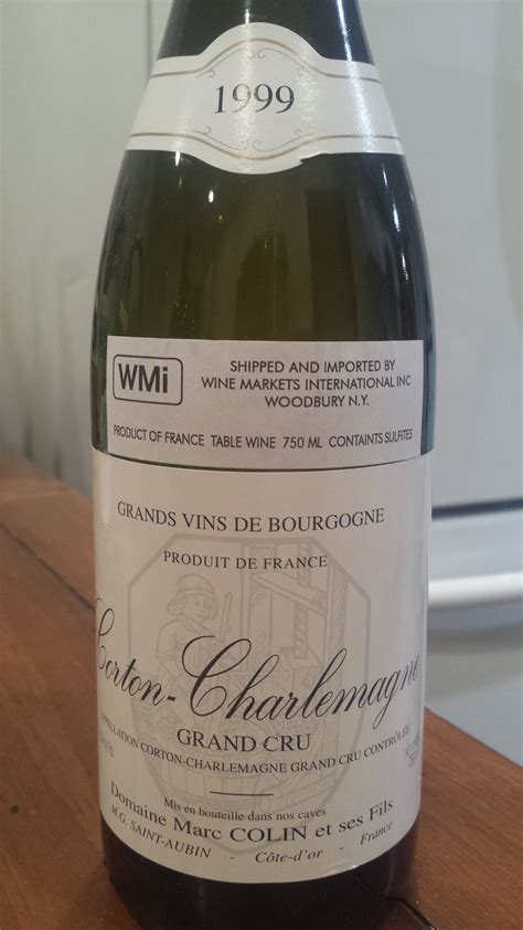 Domaine Marc Colin Et Ses Fils Corton Charlemagne Grand Cru 1999