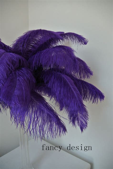 Purple Ostrich Feather Ostrich Plume 30 Pcs For Wedding Party Etsy