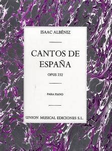 ALBENIZ Cantos de España Op 232 para Piano Isaac Albéniz