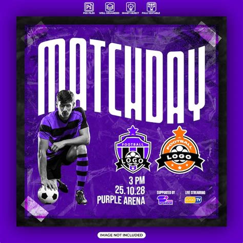 Premium Psd Soccer Matchday Social Media Banner Or Instagram Post