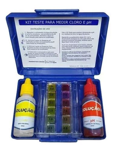 Kit Estojo De Teste Ph E Cloro Completo Para Piscina Oferta