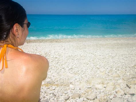 Woman Beach And Sea Free Stock Photo Public Domain Pictures