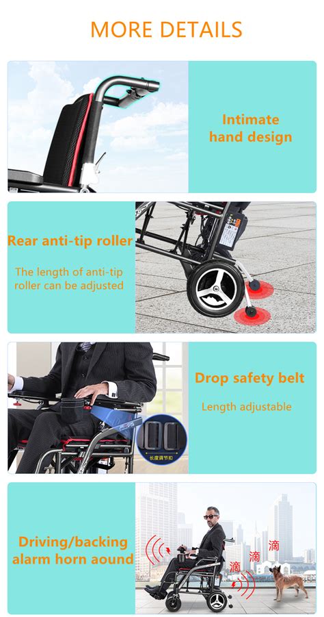 Ultralight 15kg Folding Magnesium Portable Electric Wheelchair Muniu