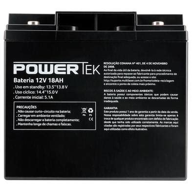 BATERIA SELADA P NOBREAK 12V 18AH POWERTEK EN017 Passalacqua Tech