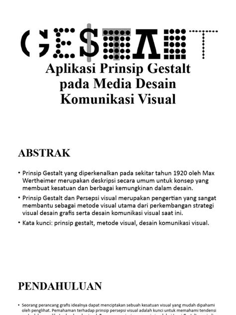 Aplikasi Prinsip Gestalt Pada Media Desain Komunikasi Visual Pdf