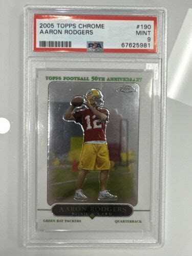 2005 Topps Chrome 190 Aaron Rodgers Rookie RC PSA 9 MINT Packers Jets