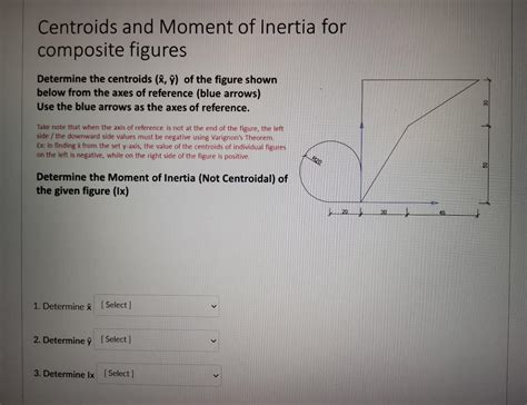 Solved Centroids And Moment Of Inertia For Composite Figures Chegg