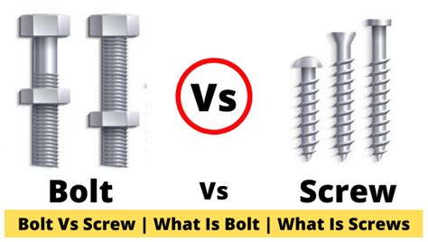 What Is Difference Between Bolt Vs Screw The Group Of Engineers