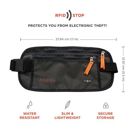 Travel Money Belt - RFID-Blocking Waist Wallet, Black. – Journo Travel ...