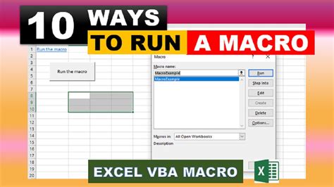 10 Different Ways To Run A Vba Macro In Excel Youtube