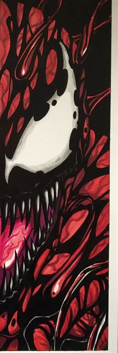 Retrato dividido de Venom Carnage 11x17 Fine Art Print Etsy México