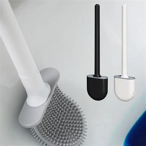 Deep Cleaner Silicone Toilet Brush Flexible Rubber Toilet Bowl Brush