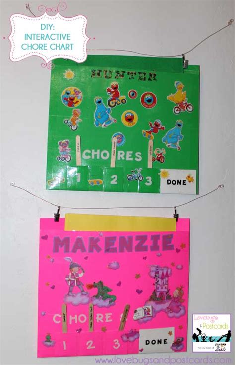 Diy Interactive Chore Chart And Organizer