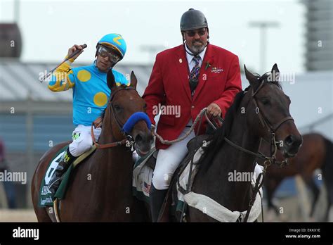 Hot Springs Arkansas USA 11th Apr 2015 American Pharoah With Jockey Victor Espinoza Aboard