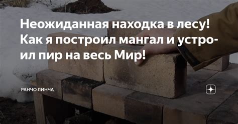 Неожиданная находка в лесу! Как я построил мангал и устроил пир на весь ...