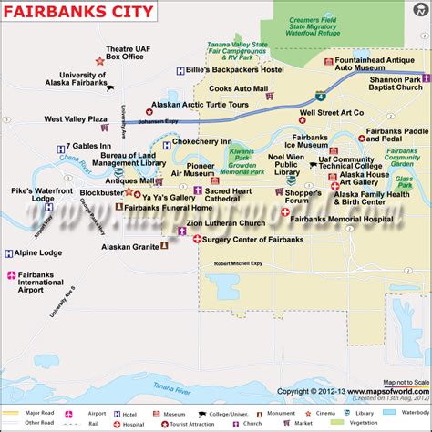 Fairbanks Alaska City Map Fairbanks Alaska World Map
