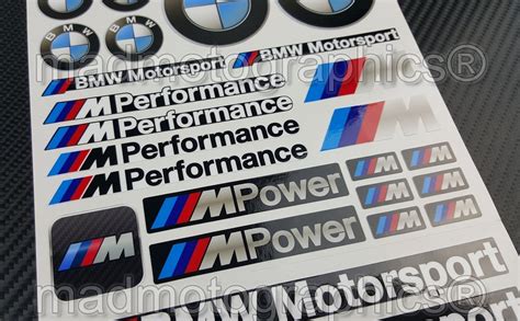 Bmw Performance Motorsport Mpower Stickers Auto Car Bike Etsy