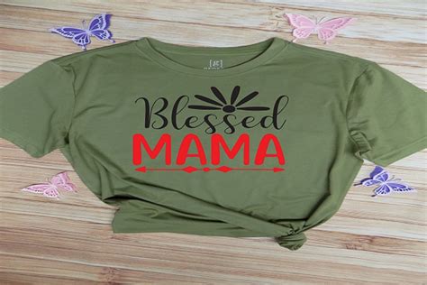 Blessed Mama T Shirt Design Illustration Par Mhddesign · Creative Fabrica