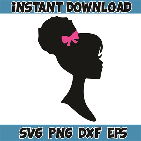 Barbie Svg, SVG, Princess Silhouette, pink doll Svg, Girl Sv - Inspire ...