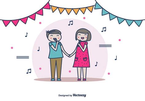 Couple Singing Vector 149975 Vector Art At Vecteezy