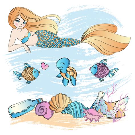 Mermaid Clipart Mermaid Png Cute Mermaids Planner Stickers Etsy