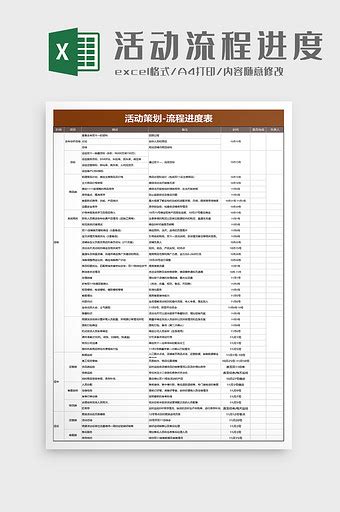 活动流程excel下载 包图网