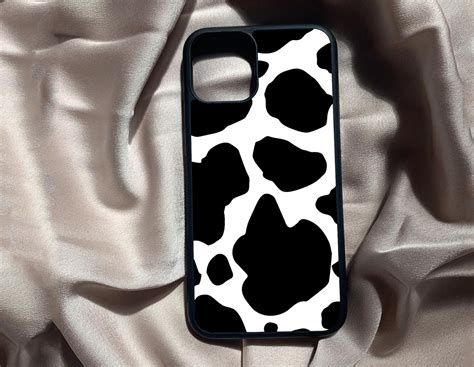 Cow Print Phone Case With Bumper Iphone Pro Xs Xr Etsy